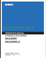 SK235SR-SK235SRLC OPERATOR'S MANUAL