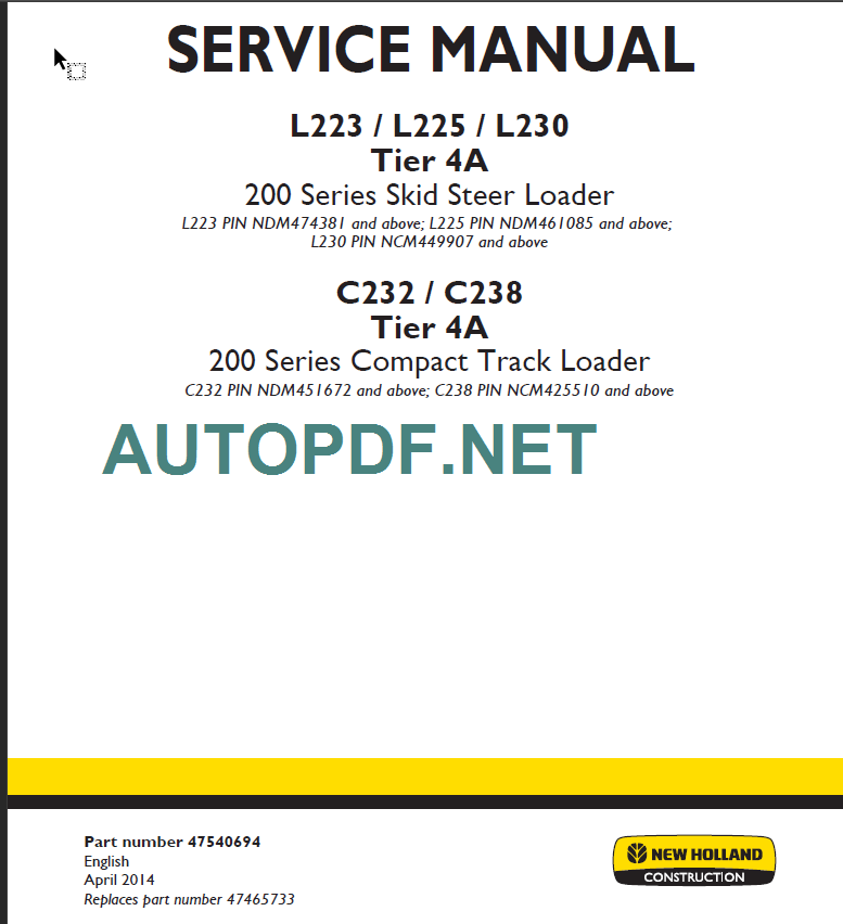 L223-L225-L230-C232-C238 SERVICE MANUAL