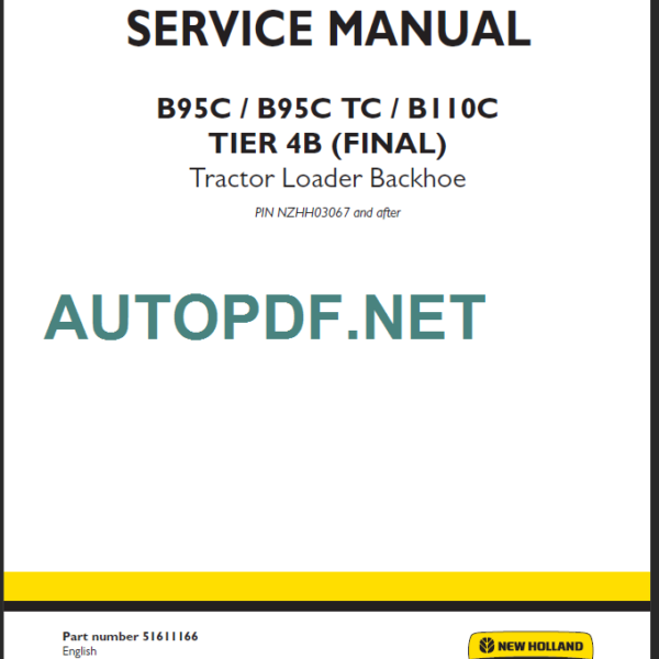 B95-B95TC-B110C TIER4B SERVICE MANUAL