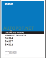 SK024-SK037-SK032 OPERATORS MANUAL