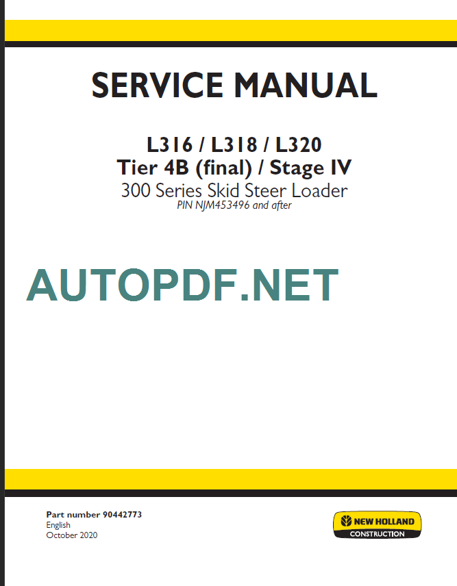 L316-L318-L320 TIER4B SERVICE MANUAL