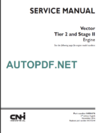 CNH VECTOR TIER2 SERVICE MANUAL