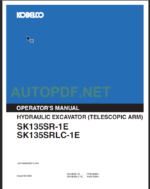 SK135SR-1E-SK135SRLC-1E OPERATOR'S MANUAL