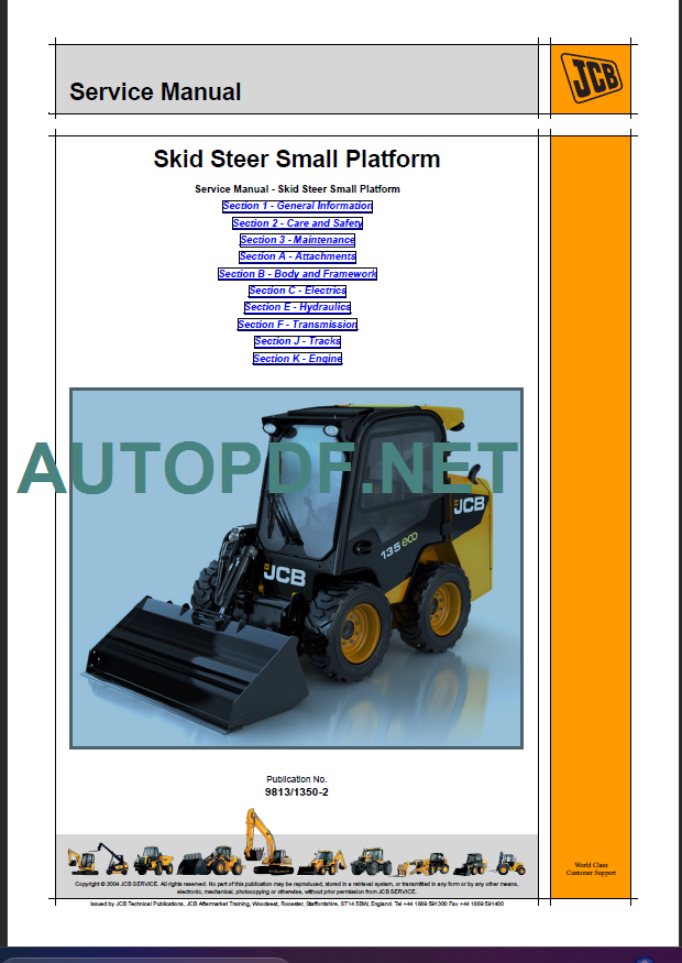 SKID STEER SMALL PLATFORM SERVICE MANUAL