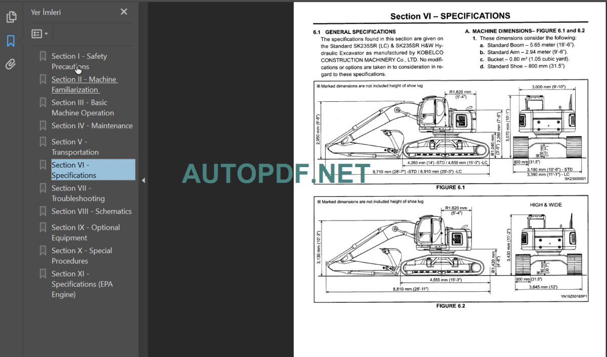 SK235SR-SK235SRLC OPERATOR'S MANUAL