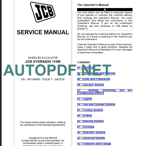 110W SERVICE MANUAL