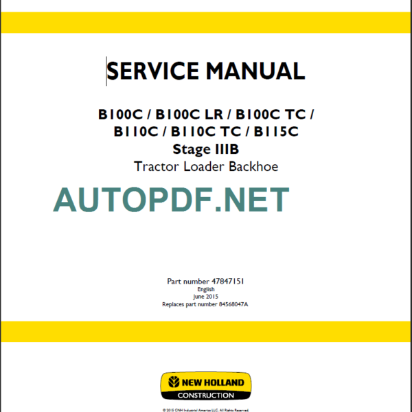 B100C-B100CLR-B100CTC-B110C-B110CTC SERVICE MANUAL