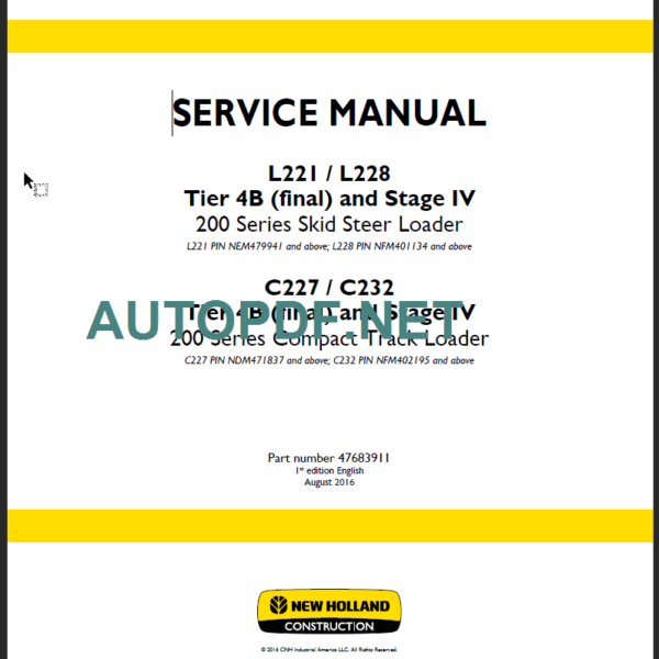 L221-L228-C227-C232 STAGE 4 SERVICE MANUAL