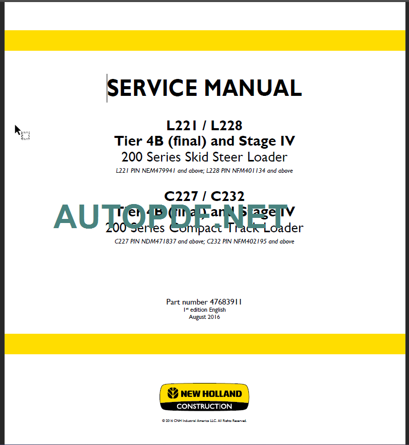 L221-L228-C227-C232 STAGE 4 SERVICE MANUAL