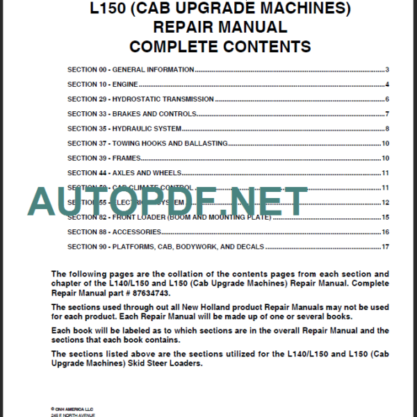 CNH L140-L150 REPAIR MANUAL