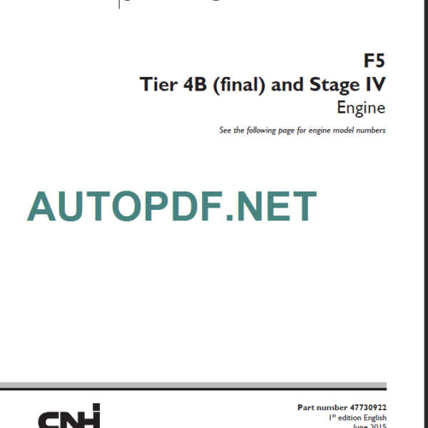 CNH F5 TIER4B SERVICE MANUAL