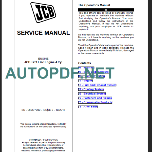 T23 Elec Engine 4 Cyl SERVICE MANUAL