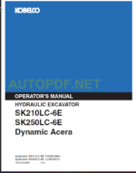 SK210LC-6E-SK250LC-6E OPERATORS MANUAL