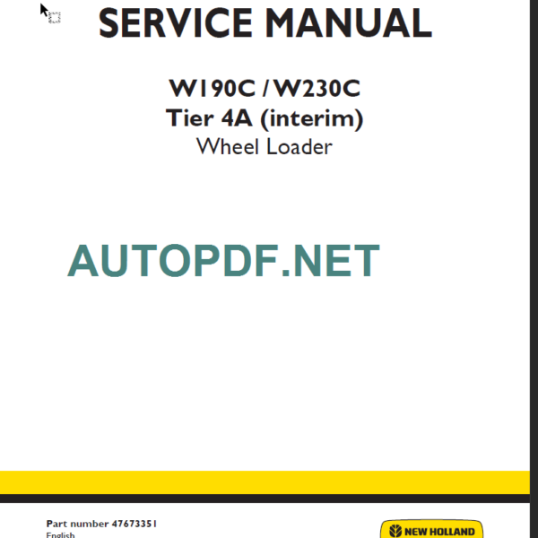 W190C-W230C TIER 4A SERVICE MANUAL