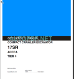 17SR ACERA TIER 4 OPERATOR'S MANUAL