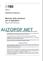 D180 TIER3 MANUALE ISTRUZIONI PER LE RIPARAZIONI