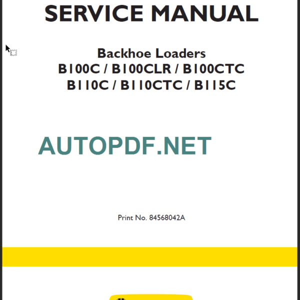 B100C-B100CLR-B100CTC-B110C-B110CTC SERVICE MANUAL