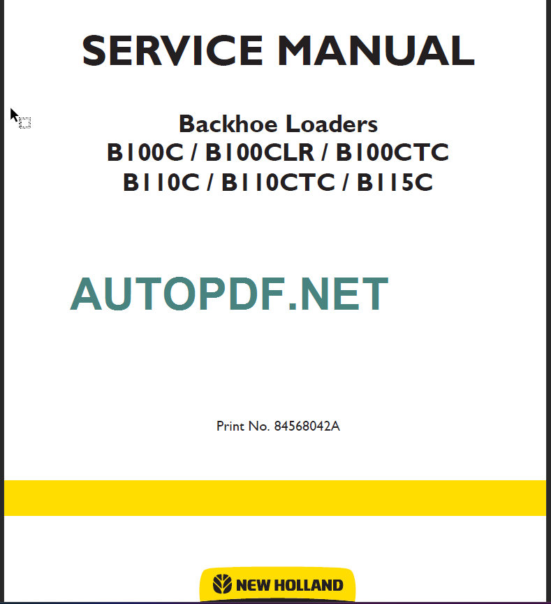B100C-B100CLR-B100CTC-B110C-B110CTC SERVICE MANUAL