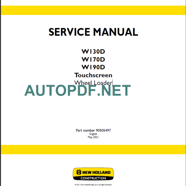 W130D-W170D-W190D SERVICE MANUAL