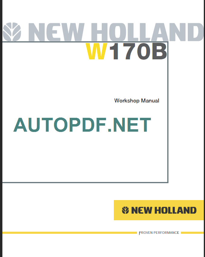 W170B WORKSHOP MANUAL