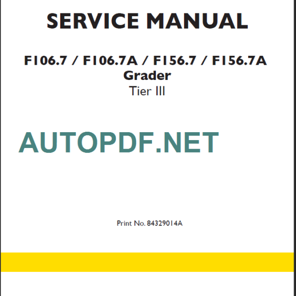 F106.7-F106.7A-F156.7-F156.7A SERVICE MANUAL