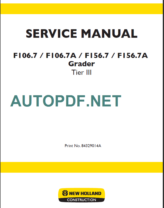 F106.7-F106.7A-F156.7-F156.7A SERVICE MANUAL