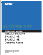 SK210LC-6E-SK250LC-6E OPERATORS MANUAL