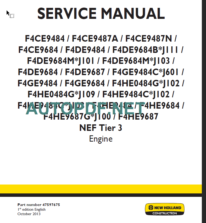 F4CE9484 TIER 3 SERVICE MANUAL