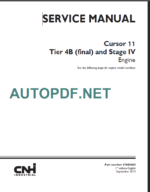 CNH CURSOR 11 TIER4B SERVICE MANUAL