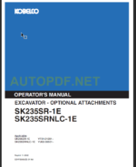 SK235SR-1E-SK235SRNLC-1E OPERATOR'S MANUAL