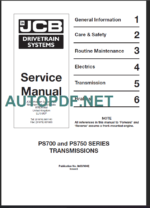 PS700-PS750 SERVICE MANUAL