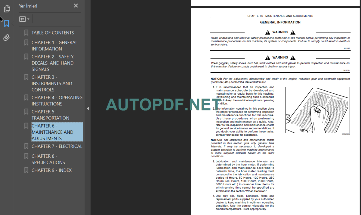 140SR ACERA OPERATORS MANUAL