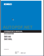 SK100-SK100L OPERATORS MANUAL