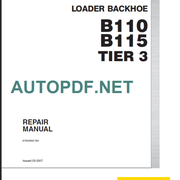 B110-B115 TIER3 REPAIR MANUAL