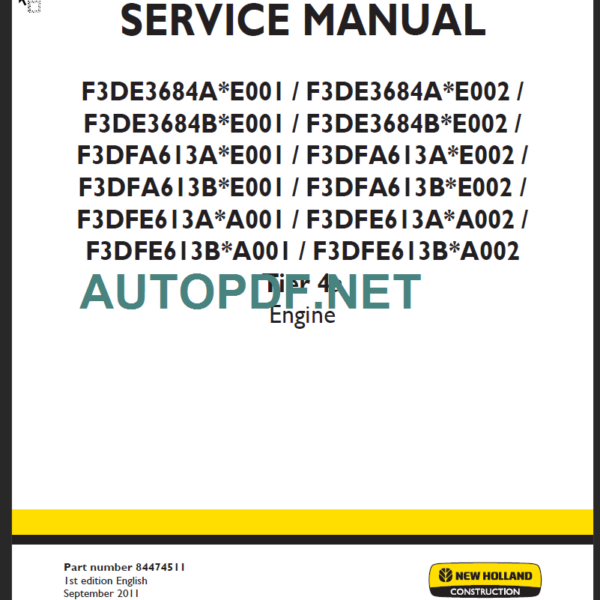 F3DE3684A E001 SERVICE MANUAL