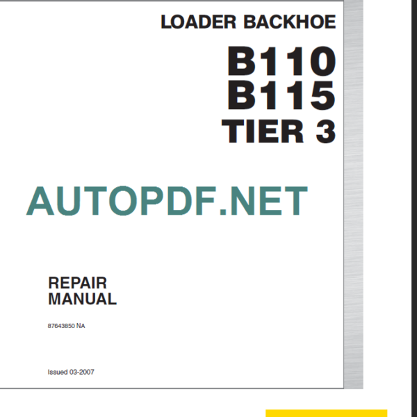 B110-B115 TIER3 REPAIR MANUAL