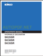 SK25SR-SK30SR-SK35SR OPERATOR'S MANUAL