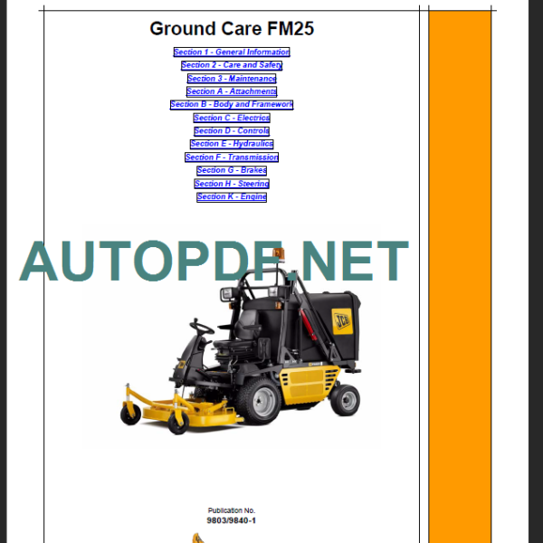 FM25 GROUND CARE SERVICE MANUAL