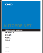 215SR ACERA TIER 3 OPERATOR'S MANUAL