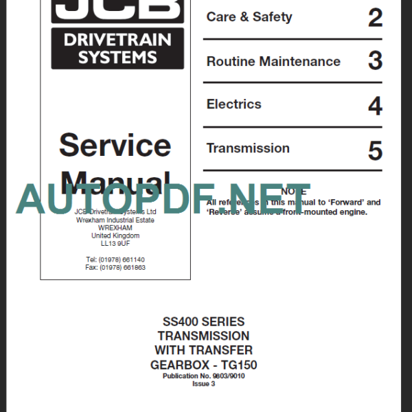 SS400 TG150 SERIES SERVICE MANUAL