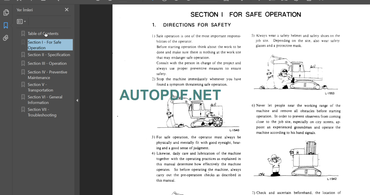 SK110-SK130-SK130LC MARK IV OPERATOR'S MANUAL