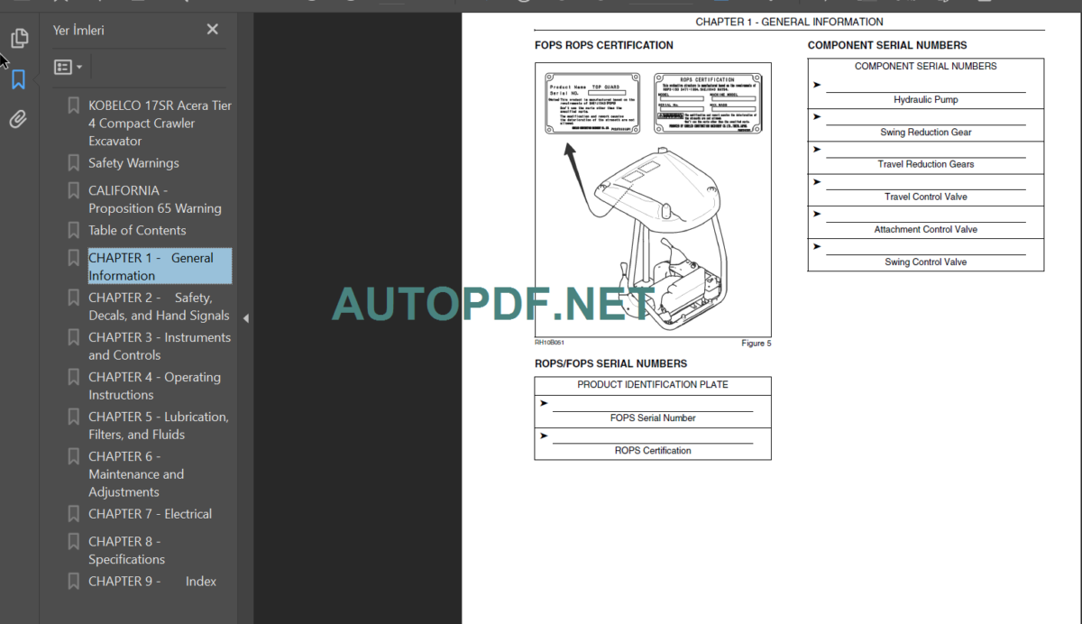 17SR ACERA TIER 4 OPERATOR'S MANUAL