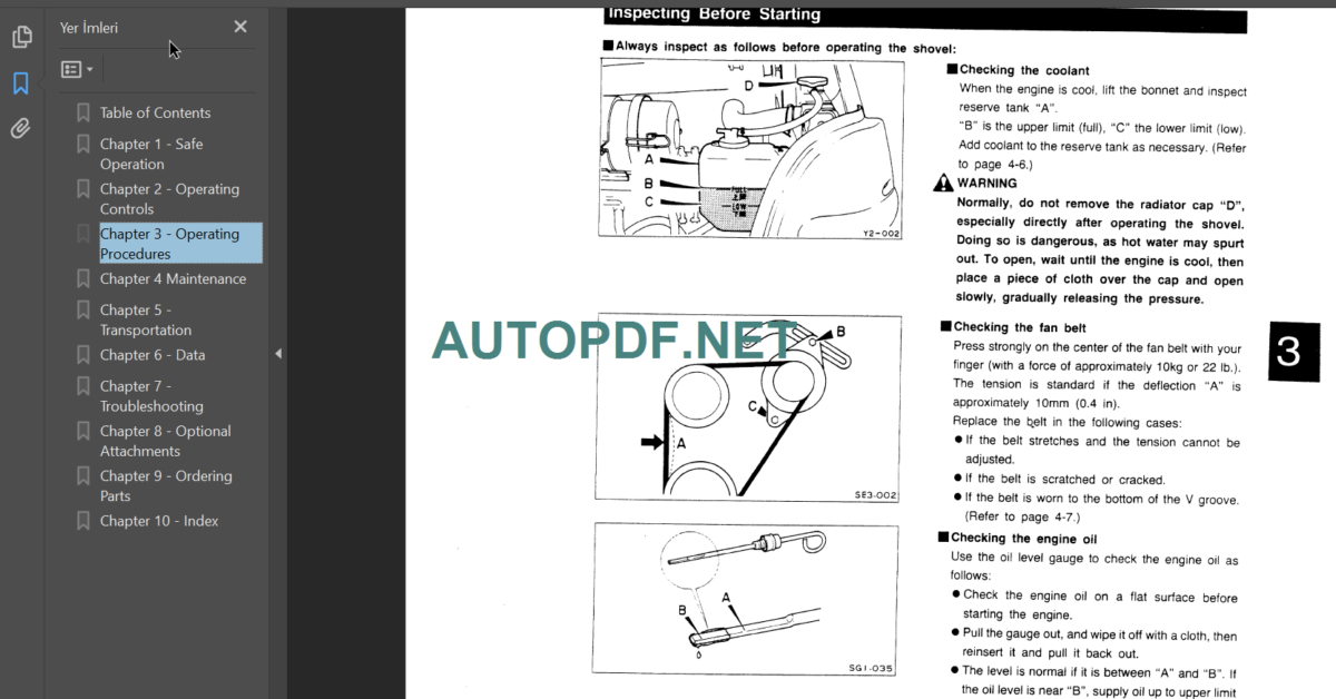 SK013-SK015 OPERATORS MANUAL