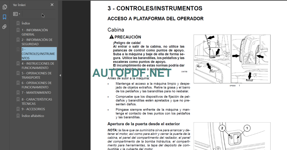 SK170-9 Nivel 4 MANUAL DEL OPERADOR