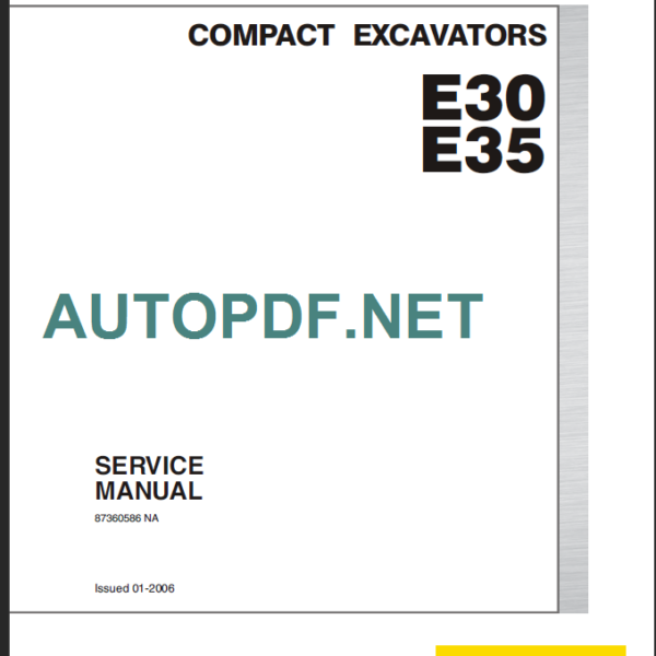 E30-E35 SERVICE MANUAL