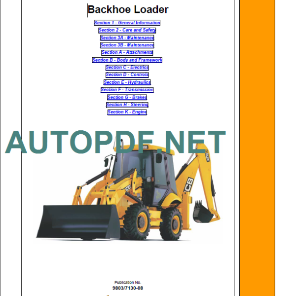 2CX BACKHOE LOADER Service Manual