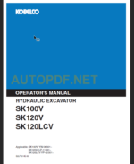 SK100V-SK120V-SK120LCV OPERATOR'S MANUAL