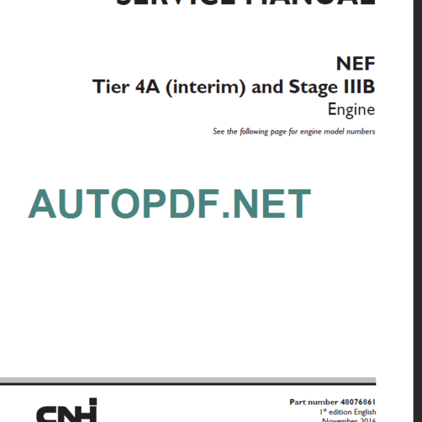 CNH NEF TIER4A SERVICE MANUAL