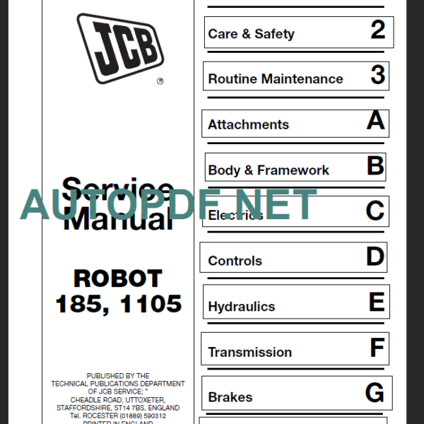 ROBOT 185-1105 SERVICE MANUAL