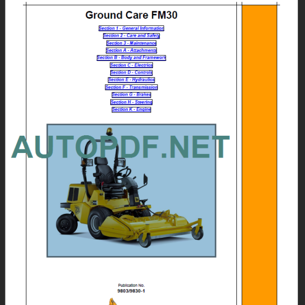 FM30 GROUND CARE SERVICE MANUAL